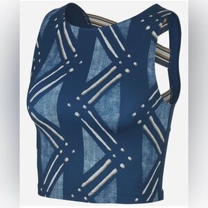 Nike women’s pro dri fit printed cross back cropped tank top size XS